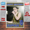 Personalised Lena Meyer 3 Celebrity Inspired Style Birthday Card (SA)
