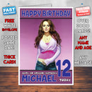 Personalised Lindsay Lohan 2 INSPIRED THEME Celebrity Birthday Card (SA)