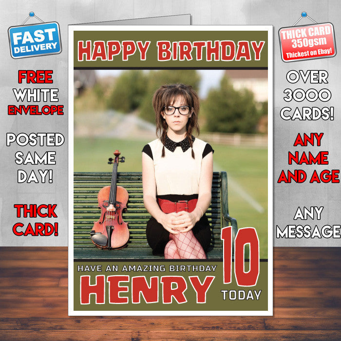 Personalised Lindsey Stirling 1 Celebrity Inspired Style Birthday Card (SA)