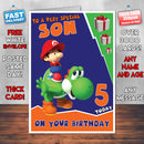 Personalised Little Super Mario Birthday Card (SA)