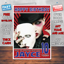 Personalised MARILYN MANSON 3 Celebrity Inspired Style Birthday Card (SA)