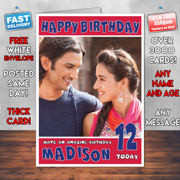Personalised M S Dhoni Bollywood Inspired Style Birthday Card (SA)