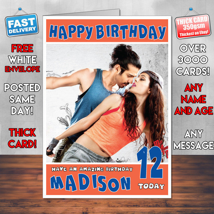Personalised Mad About Dance Bollywood Inspired Style Birthday Card (SA)