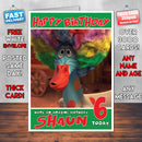 Personalised Madagascar3 Style Inspired Cartoon Birthday Card (SA)