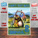 Personalised Madagascar 3 Style Inspired Cartoon Birthday Card (SA)