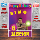 Personalised Magic Hands Style Theme Personalised Kidshows Birthday Card (SA)
