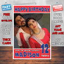 Personalised Mahira Khan 1 Bollywood Inspired Style Birthday Card (SA)