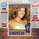 Personalised Mariah Carey 2 Celebrity Inspired Style Birthday Card (SA)