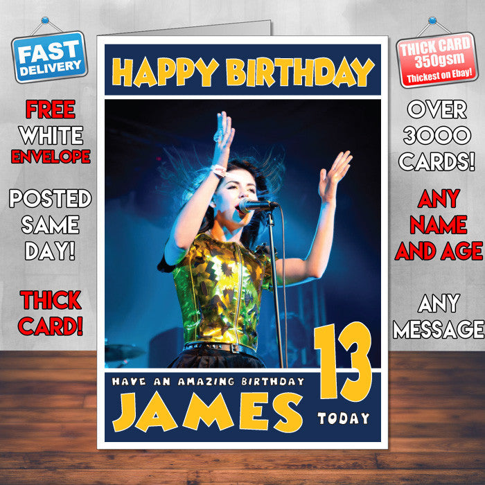 Personalised Marina Lambrini 2 Celebrity Inspired Style Birthday Card (SA)