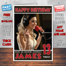 Personalised Marina Lambrini 3 Celebrity Inspired Style Birthday Card (SA)