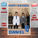 Personalised Maroon INSPIRED THEME Music Birthday Card (SA)