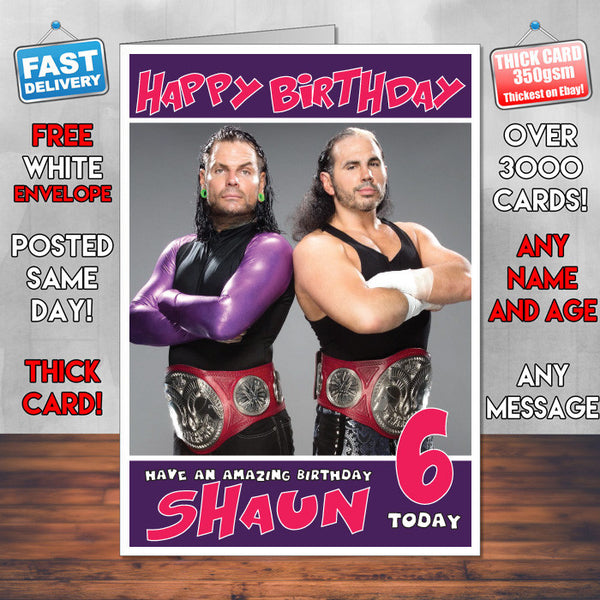 Personalised Matt Hardy 2 WWE Inspired Style Birthday Card (SA)