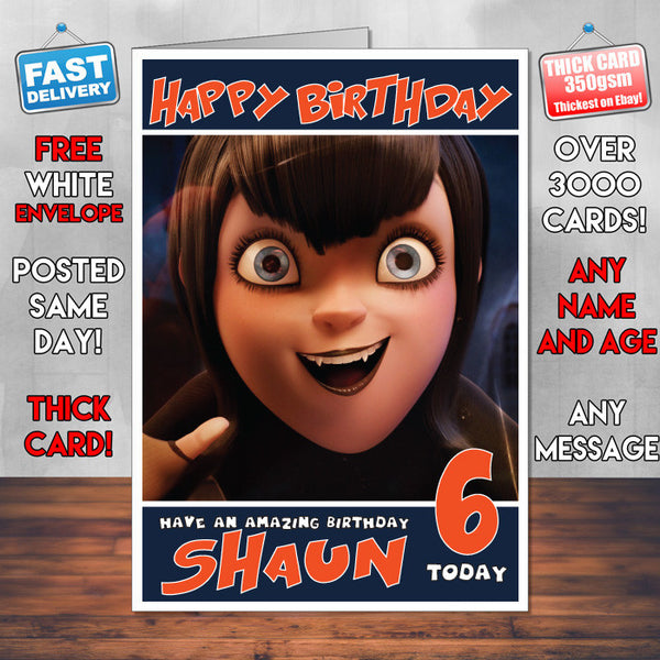 Personalised Mavis Style Inspired Cartoon Birthday Card (SA)