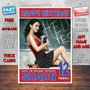 Personalised Megan Fox 10 INSPIRED THEME Celebrity Birthday Card (SA)