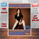 Personalised Megan Fox 13 INSPIRED THEME Celebrity Birthday Card (SA)