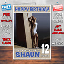 Personalised Megan Fox 4 INSPIRED THEME Celebrity Birthday Card (SA)