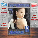 Personalised Megan Fox 5 INSPIRED THEME Celebrity Birthday Card (SA)