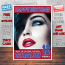 Personalised Megan Fox 7 INSPIRED THEME Celebrity Birthday Card (SA)