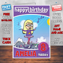 Personalised Melody And Friends 1 Style Theme Personalised Kidshows Birthday Card (SA)