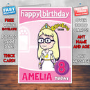 Personalised Melody And Friends 3 Style Theme Personalised Kidshows Birthday Card (SA)