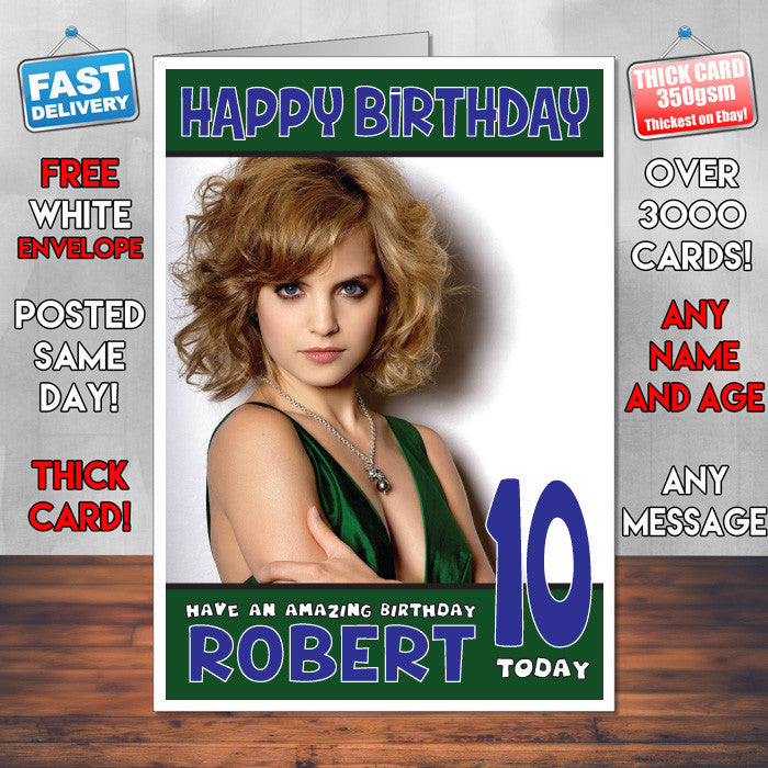 Personalised Mena Suvari 3 INSPIRED THEME Celebrity Birthday Card (SA)