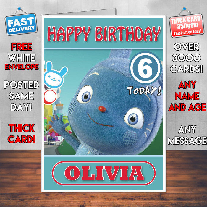 Personalised Messy Goes To Okido 1 Style Theme Personalised Kidshows Birthday Card (SA)