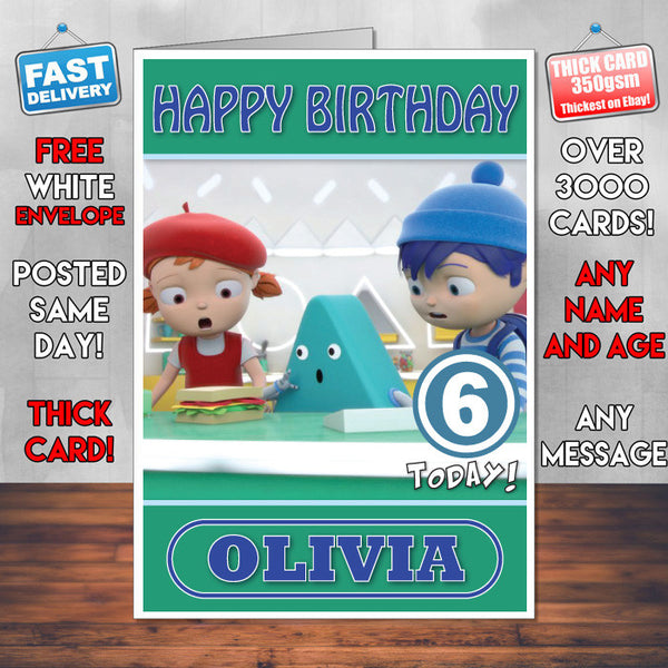 Personalised Messy Goes To Okido 4 Style Theme Personalised Kidshows Birthday Card (SA)
