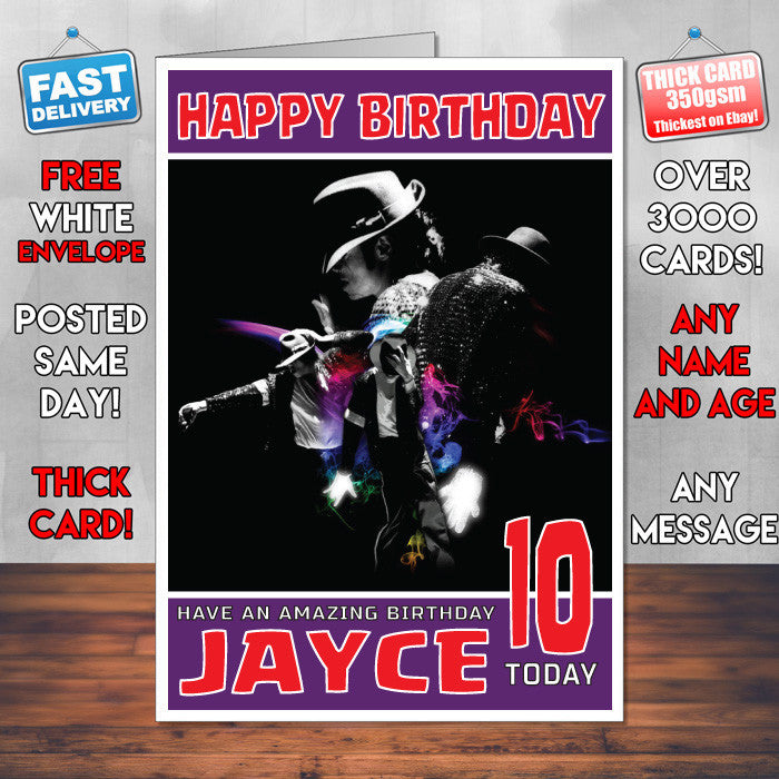 Personalised Michael Jackson 2 Celebrity Birthday Card (SA