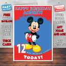 Personalised Micky Mouse 2 Birthday Card (SA)