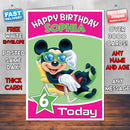 Personalised Micky Mouse 3 Birthday Card (SA)