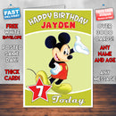 Personalised Micky Mouse 4 Birthday Card (SA)