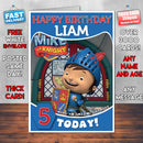 Personalised Mike The Knight 1 Style Theme Personalised Kidshows Birthday Card (SA)