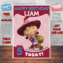 Personalised Mike The Knight 3 Style Theme Personalised Kidshows Birthday Card (SA)