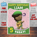 Personalised Mike The Knight 4 Style Theme Personalised Kidshows Birthday Card (SA)