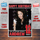 Personalised Miley Cyrus 2 Celebrity Inspired Style Birthday Card (SA)