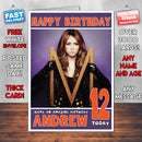 Personalised Miley Cyrus 3 Celebrity Inspired Style Birthday Card (SA)