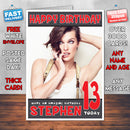 Personalised Milla Jovovich 1 INSPIRED THEME Celebrity Birthday Card (SA)