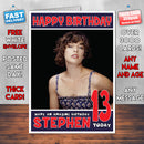 Personalised Milla Jovovich 3 INSPIRED THEME Celebrity Birthday Card (SA)