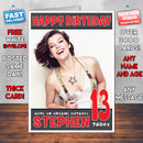 Personalised Milla Jovovich 5 INSPIRED THEME Celebrity Birthday Card (SA)