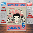 Personalised Mimimo Style Inspired Cartoon Birthday Card (SA)