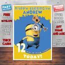 Personalised Minions Birthday Card (SA)