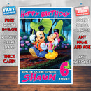 Personalised Minnie Mouse Style Inspired Cartoon Birthday Card (SA)