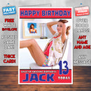 Personalised Miranda Kerr 1 INSPIRED THEME Celebrity Birthday Card (SA)