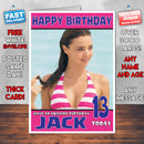 Personalised Miranda Kerr 2 INSPIRED THEME Celebrity Birthday Card (SA)