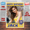 Personalised Miranda Kerr 3 INSPIRED THEME Celebrity Birthday Card (SA)