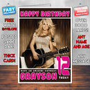 Personalised Miranda Lambert 2 Celebrity Inspired Style Birthday Card (SA)