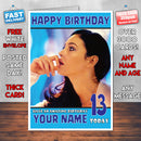 Personalised Monica Bellucci 1 INSPIRED THEME Celebrity Birthday Card (SA)