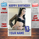 Personalised Monica Bellucci 3 INSPIRED THEME Celebrity Birthday Card (SA)