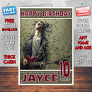 Personalised Music Guitar Soul My Liffe Notes Celebrity Birthday Card (SA