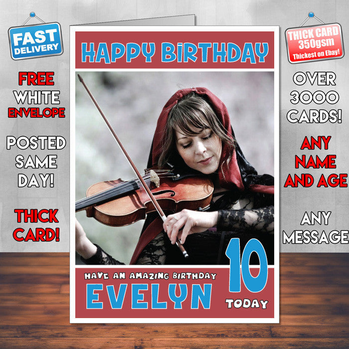 Personalised Musician INSPIRED THEME Music Birthday Card (SA)